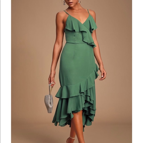 High-Low Raffled Maxi Dress - Picture 2 of 4